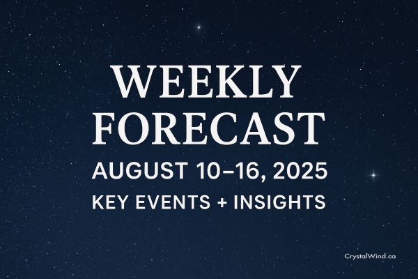 Weekly Forecast August 10–16 2025: Key Events + Insights Weekly Forecast August 10–16 2025: Key Events + Insights