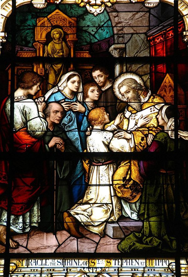 Reaching Beyond Belief and Faith stain-glass