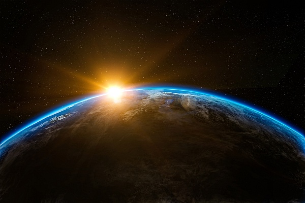 sunrise over the earth