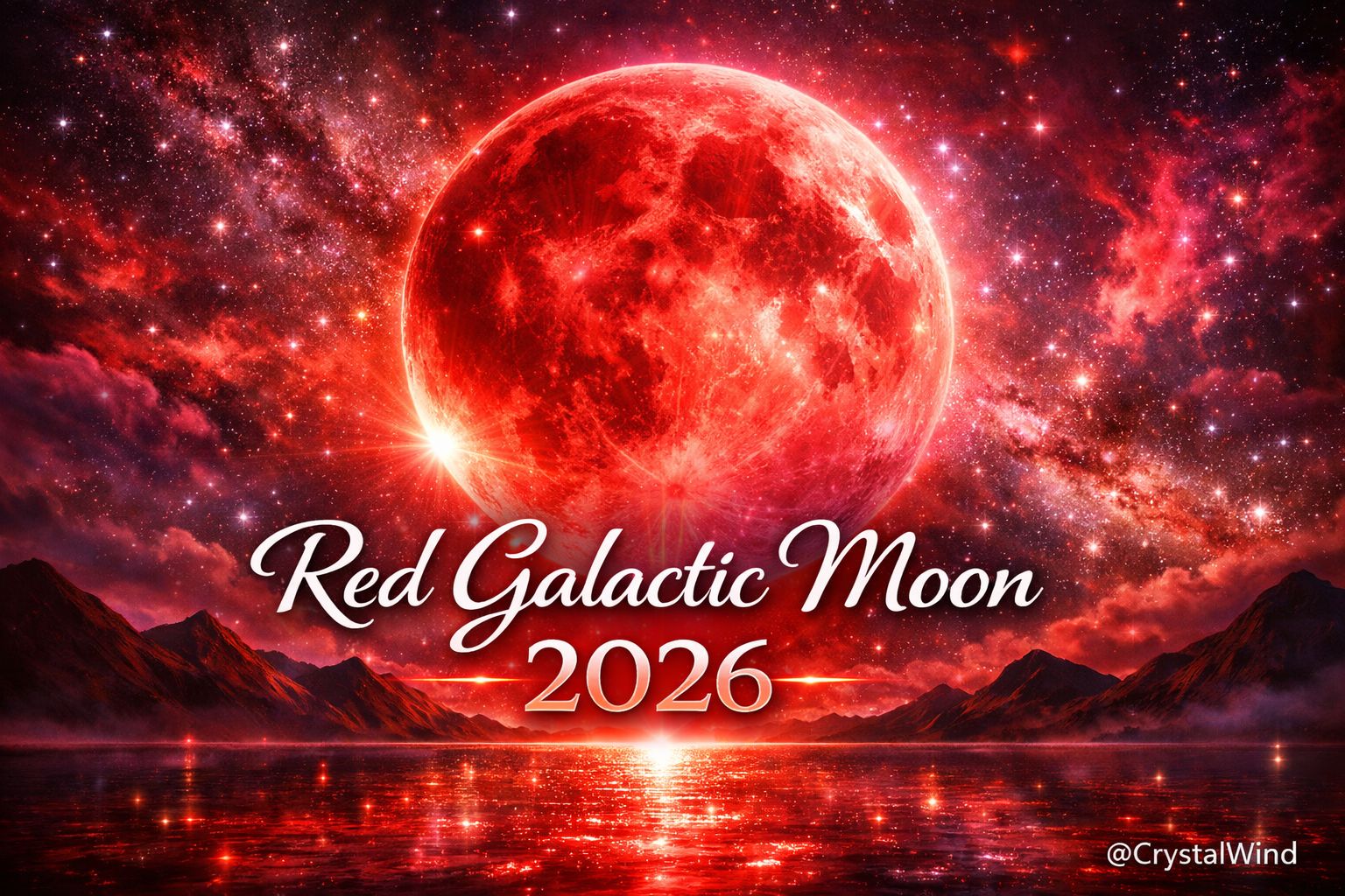 Red Galactic Moon Awakens Soul Flow 2026