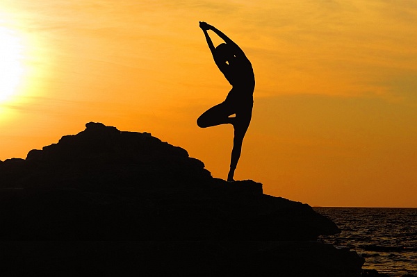 yoga silhouette