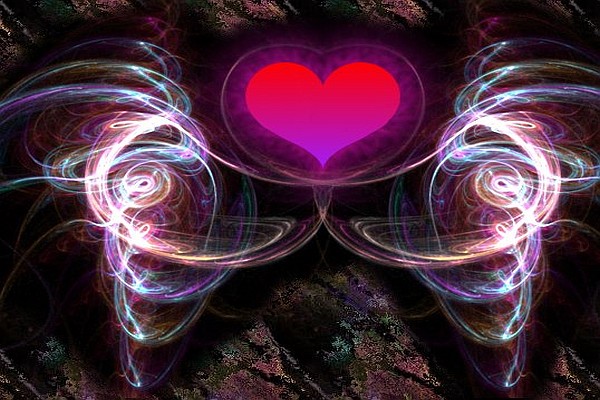 The DNA of Love heart spirals