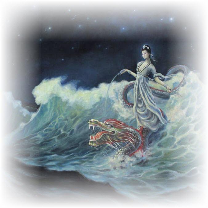 Crafting ripples on the water quan-yin