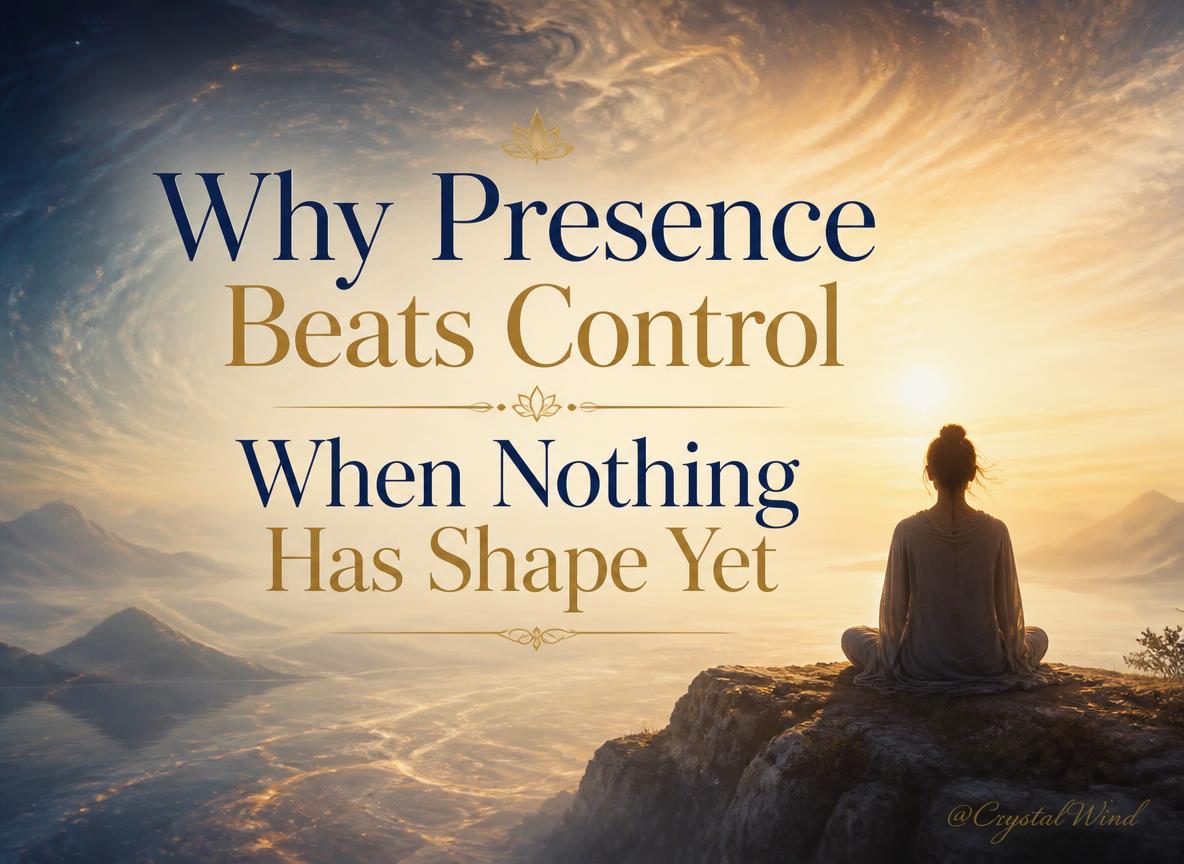 Why Presence Beats Control When Nothing Has Shape Yet Why Presence Beats Control When Nothing Has Shape Yet