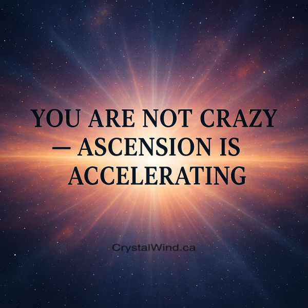 You Are Not Crazy — Ascension Is Accelerating You Are Not Crazy — Ascension Is Accelerating