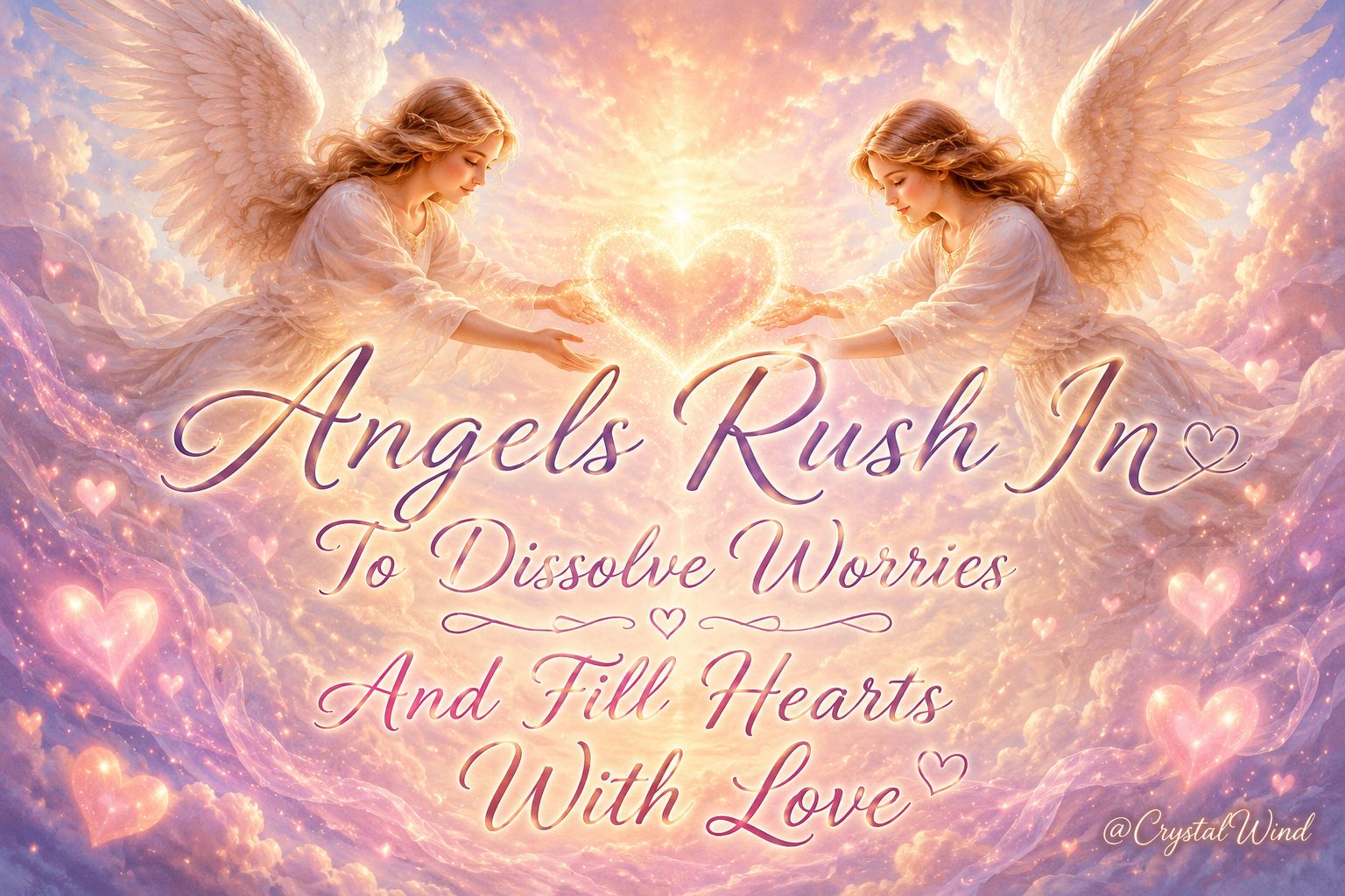 Angels Rush In To Dissolve Worries And Fill Hearts With Love Angels Rush In To Dissolve Worries And Fill Hearts With Love