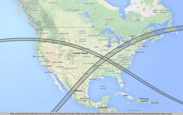 solar eclipse in 2017 and another 7 years later in 2024 will mark a giant x across the united states