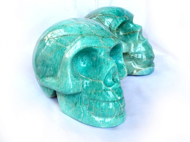 amazonite gemstone skull