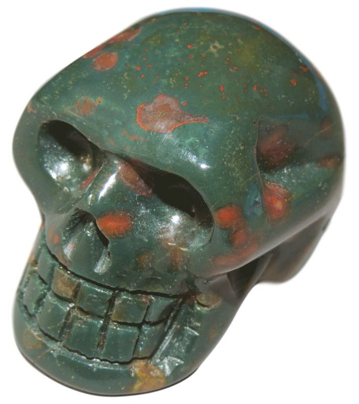 Rough Bloodstone bloodstone skull