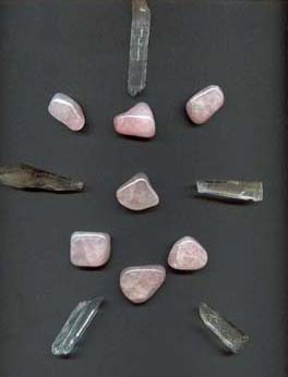 Rose Quartz Crystal Gem Grid