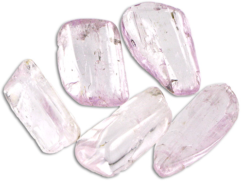 kunzite tumble stones