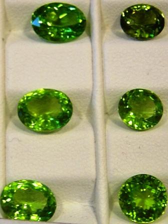 Faceted Peridot Gems