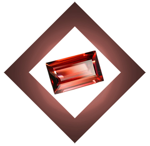 Orange-Rose Zircon Gem