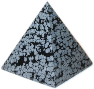 Snowflake Obsidian Pyramid