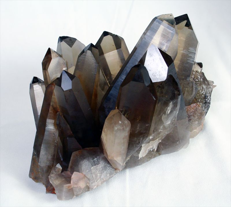 Smoky Quartz Crystal Points Cluster smoky-quartz-crystal-cluster-points
