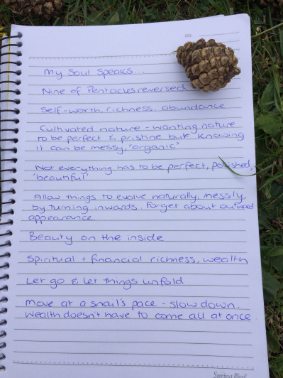Tarot reading in nature outdoor-tarot