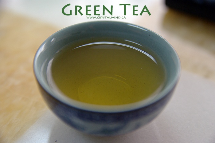 small cup of green tea