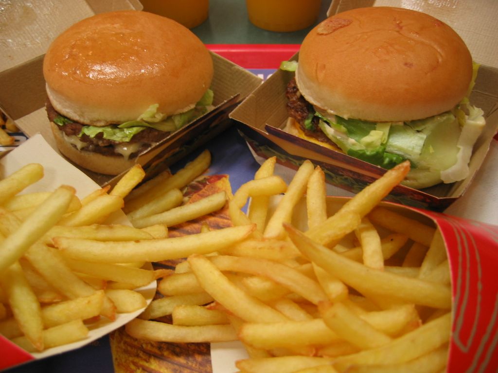 quick burger hamburgers and fries