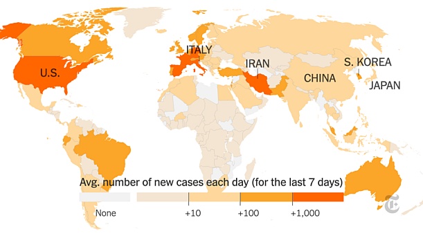 coronavirus country impacted