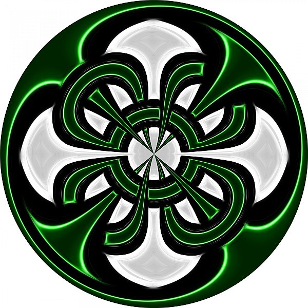 green celtic cross