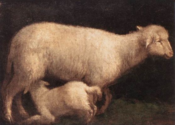 Imbolc-Jacopo_da_Ponte_-_Sheep_and_Lamb_-_WGA01444