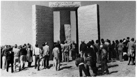 The unveiling of the Georgia Guidestones unveiling